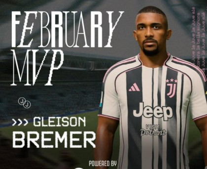 开云体育官网-对阵帕尔马梅开二度，尤文官方：布雷默当选队内2月最佳球员