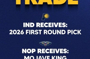 总决赛还没打完，步行者先交易：和鹈鹕达成二换一！